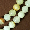49 Natural Stone Jade Matrix Beads - 8mm